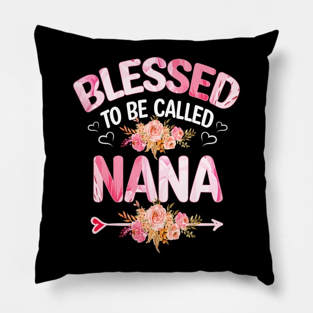 nana - blessed to be called nana Pillow by Bagshaw Gravity