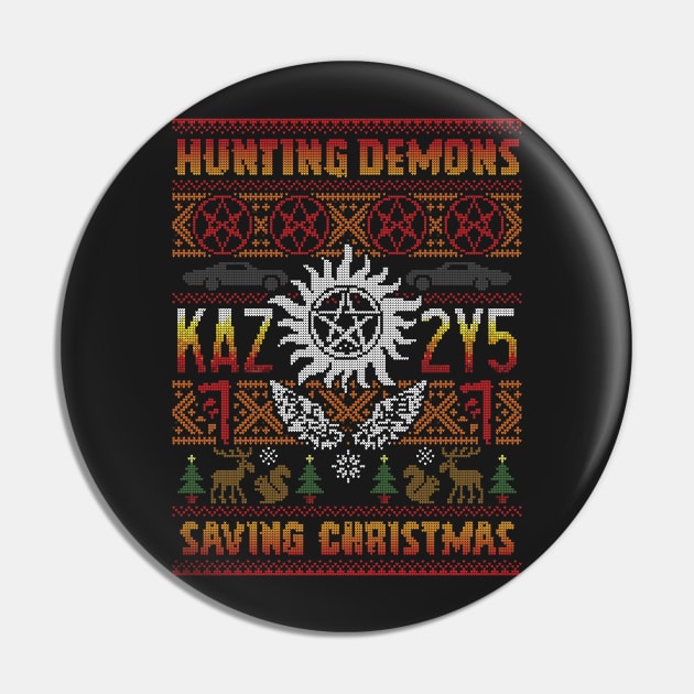 A Supernatural Christmas Pin by HappyLlama