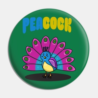 Sweet peacock Pin