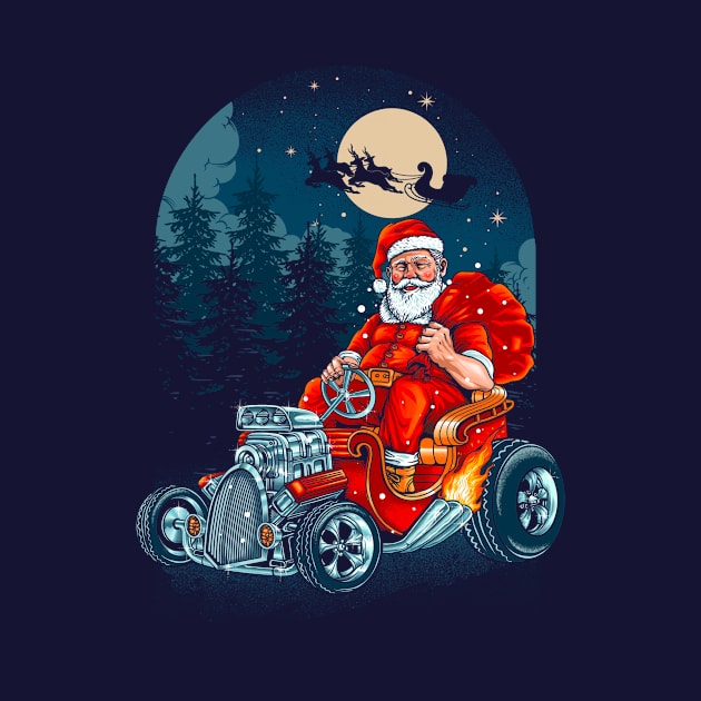 Hotrod Santa by krisnaokky