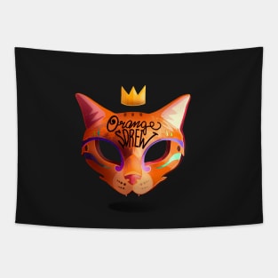 Orange Sdrew - logo brand, tribe mask Tapestry