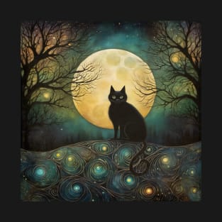 Mystical Black Cat T-Shirt