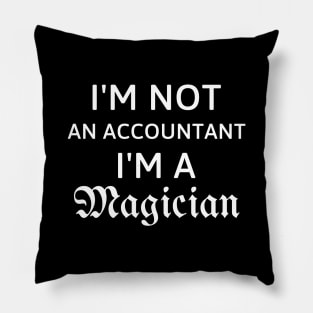 I'm not an accountant, I'm a magician Pillow