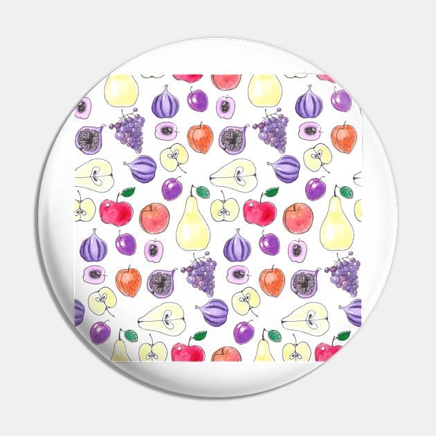 Fruit pattern Pin by katerinamk