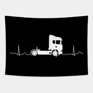 Cool Trucker Heartbeat Tapestry