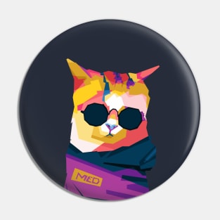 cat with glasses Pin