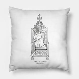 King Charles coronation bunny clothing Pillow