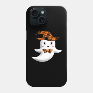 Mom Ghost Halloween funny witch hat and ribbon orange black twill 3D tridimensional 313 Phone Case