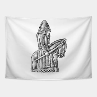 Daring Knights: The Lewis Chessmen Knight Design Tapestry