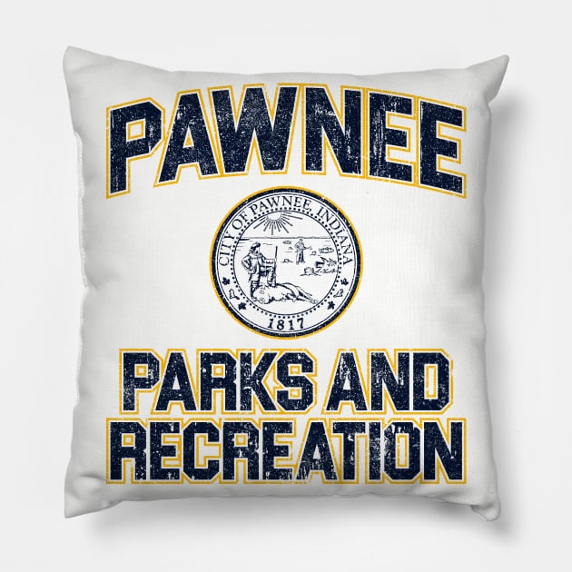 Pawnee Parks and Recreation (Variant) Pillow by huckblade