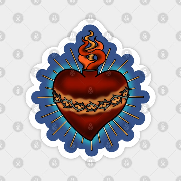 Sacred Heart Magnet by ArtByGB