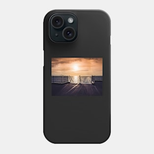 Sunset over North-Sea as seen from a ship Phone Case