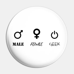 Male Female Geek Pin