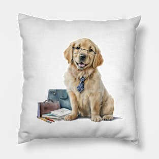 Puppy Golden Retriever Teacher Pillow