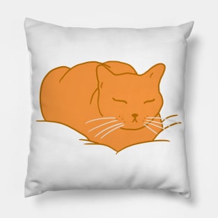 Loaf of Cat - orange Pillow