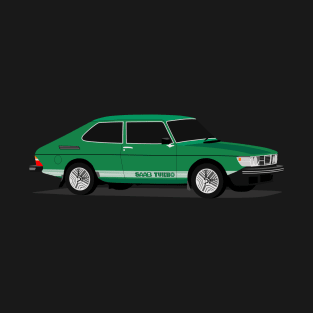 Saab 99 Turbo in Sea Foam Green T-Shirt