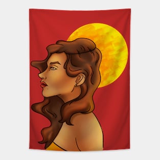 Sunset Waves Tapestry