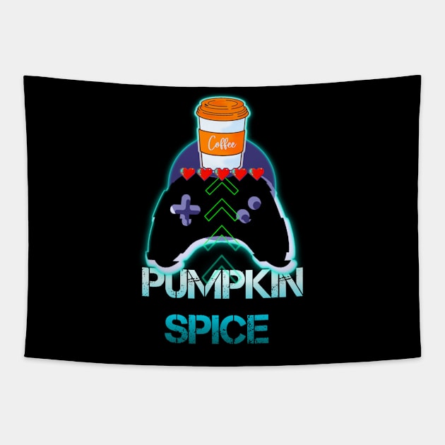 Pumpkin Spice Coffee Gamer Tapestry by MaystarUniverse