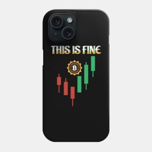 trading design, trading candles with bitcoin. Phone Case