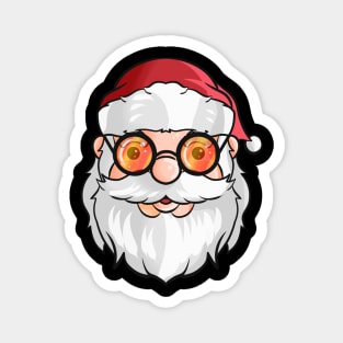 Santa Claus Wearing Sunglasses For Christmas In July Magnet