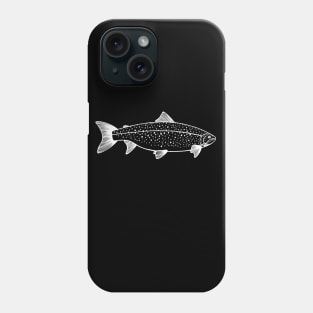 Landlocked Salmon - handmade ink drawing Phone Case