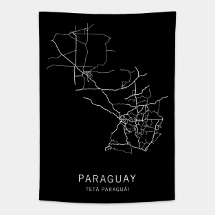 Paraguay Road Map Tapestry