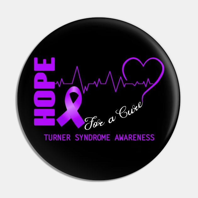 Hope For A Cure Turner Syndrome Awareness Support Turner Syndrome Warrior Gifts Pin by ThePassion99