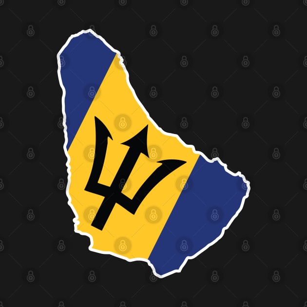 Barbados map flag designs by D_designs