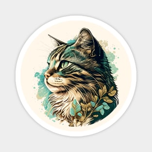 Beautiful Cat Colorful Lover Magnet