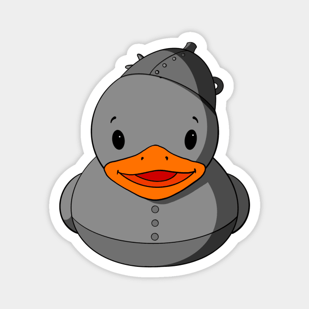 Tin Man Rubber Duck Magnet by Alisha Ober Designs