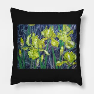 Yellow Irises Pillow