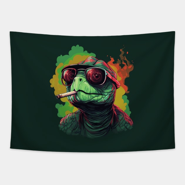 Stoned Turtle Tapestry by Mad Swell Designs