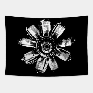 The Red Baron's Engine Tapestry