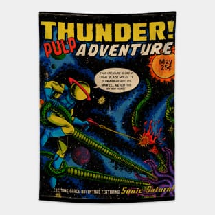 Sonic Saturn - Thunder!  Pulp Adventure Tapestry