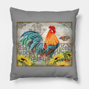 Ironwork Rooster B Pillow