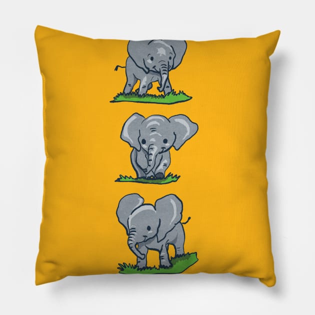 Cute Elephant Pillow by Artofokan