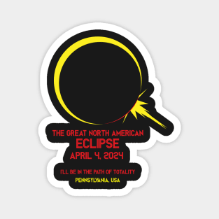 Eclipse 2024 Pennsylvania, USA Magnet