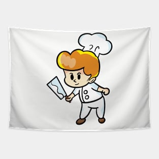 chef cartoon character  drawing design Tapestry