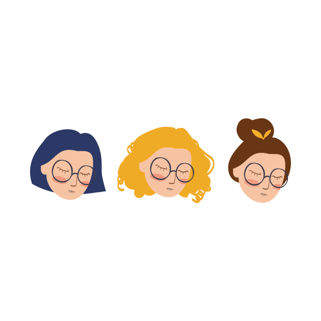 Cute three women with hipster hair by Brunch Club