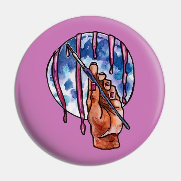 The Pink Moon Pin by JenTheTracy