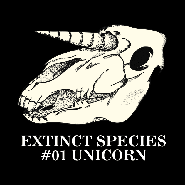 Exctinct Species #01 Unicorn (White Type) by The Graphicallist