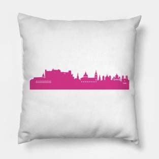 Salzburg skyline pink Pillow