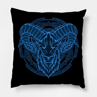 Viking Celtic Ram Aries Zodiac Pillow