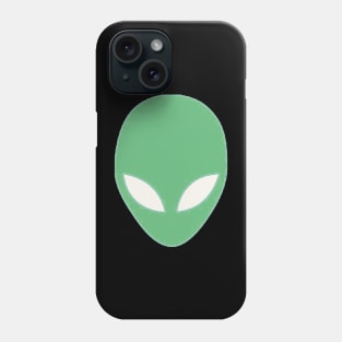 Green Alien Head Phone Case