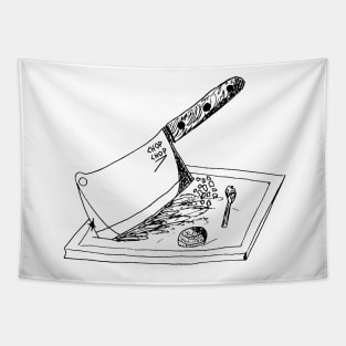 Chop-Chop Cutting Block Cleaver Shirt Tapestry