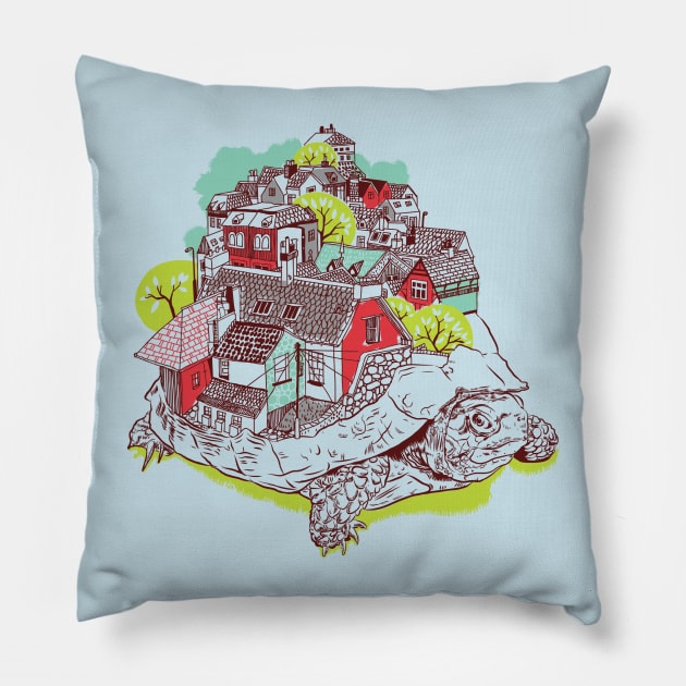 TurTown Pillow by yoshi_amtha