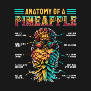 Anatomy of a Pineapple Funny Upside Down Pineapple Swinger T-Shirt