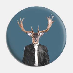 Fashionable Deer Illustration Pin