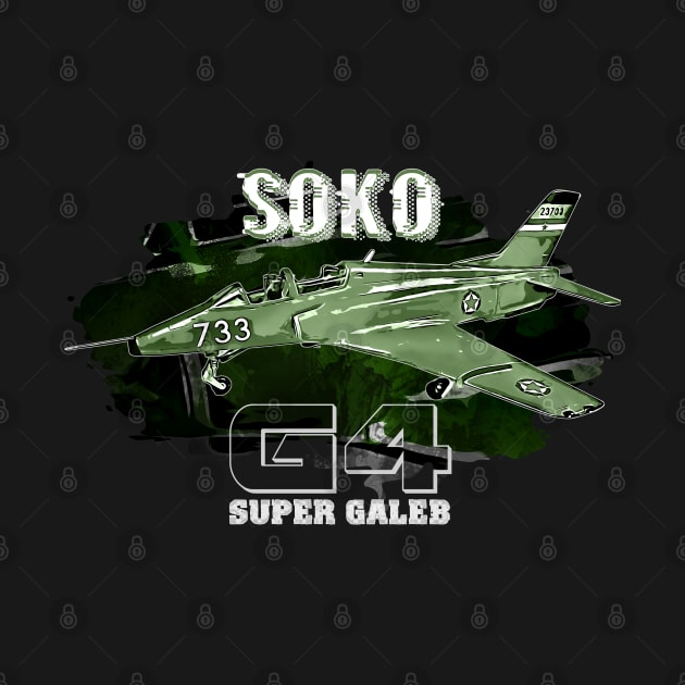 Soko G-4 Super Galeb fighterjet by aeroloversclothing