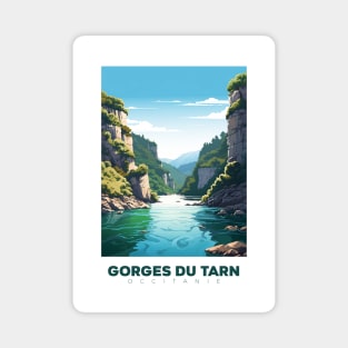 Affiche Gorges du Tarn - France - illustration Magnet